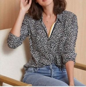 Peyton Jensen Kendra Leopard‎ Print Button Down